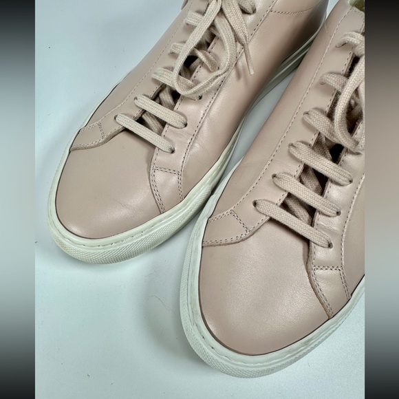 Woman By Common Projects Leather Sneakers in Blush Pink Made in Italy EU 39/US 9 - Picture 7 of 16